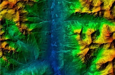 3D Digital Terrain Models (DTMs) from LiDAR Data Point Clouds